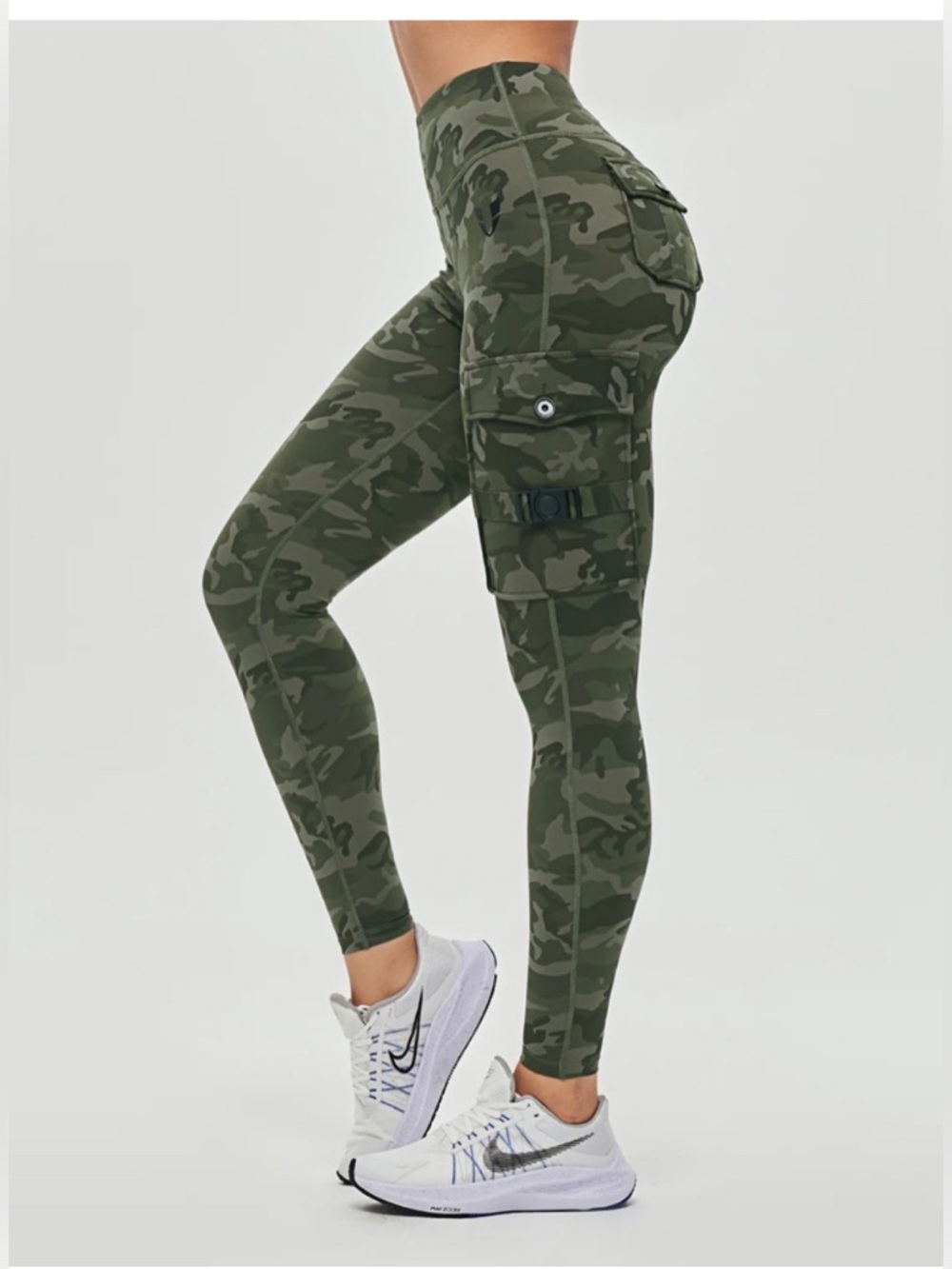 Firm Ab Cargo Leggings, ruched booty and side pocket with buckle XS